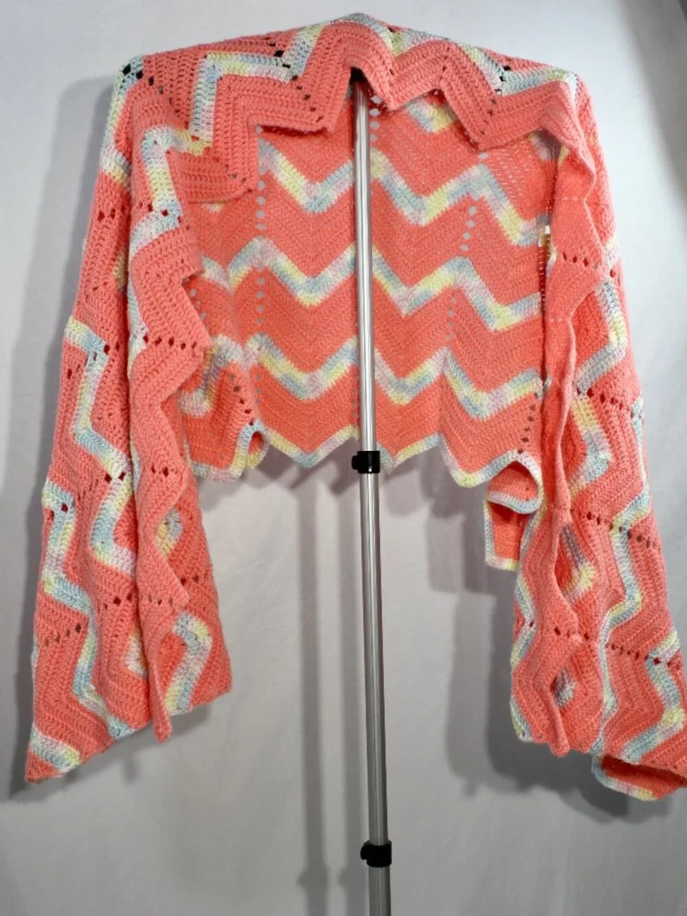 Peach Crochet Shawl 21